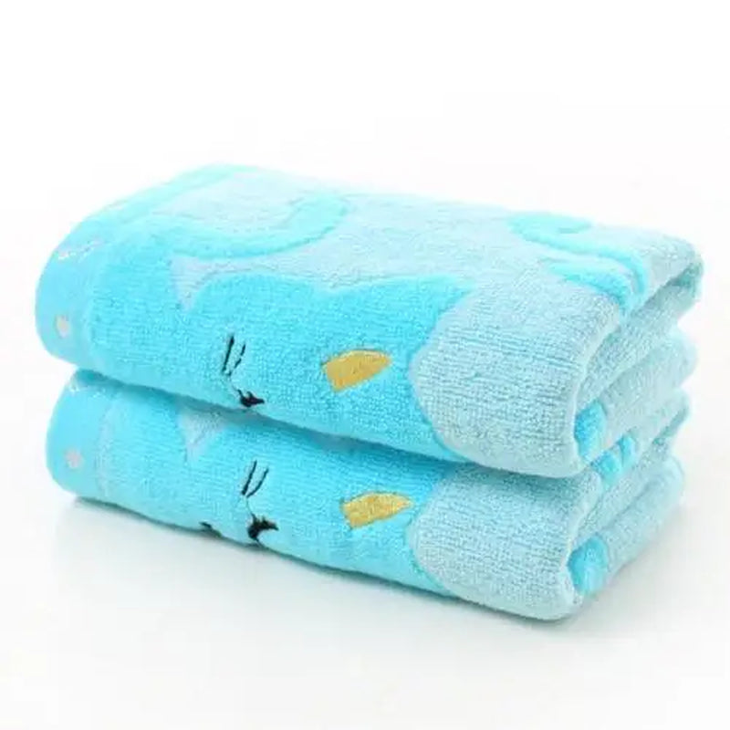 Cute Cat Musical Note Child Soft Towel Water Absorbing for Home Bathing Shower Household Towel Children'S Cartoon Bath Towel
