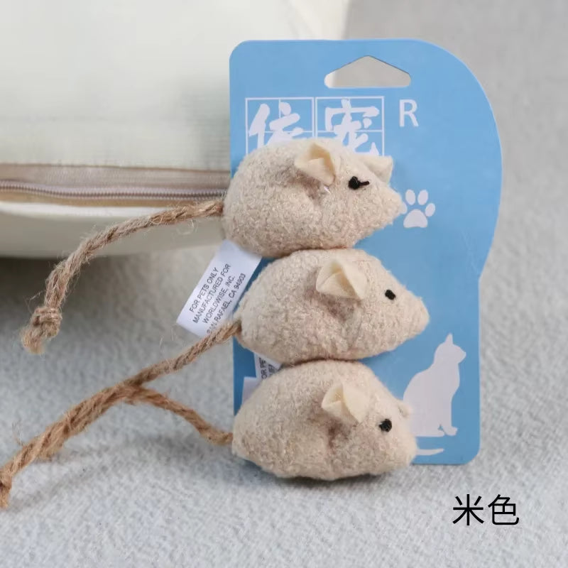 Catnip Cat Toy Soft Fleece Plush Simulation Mouse Catnip Seeds Toy Teeth Cleaning Interactive Funny Palying Toys for Cats Kitten