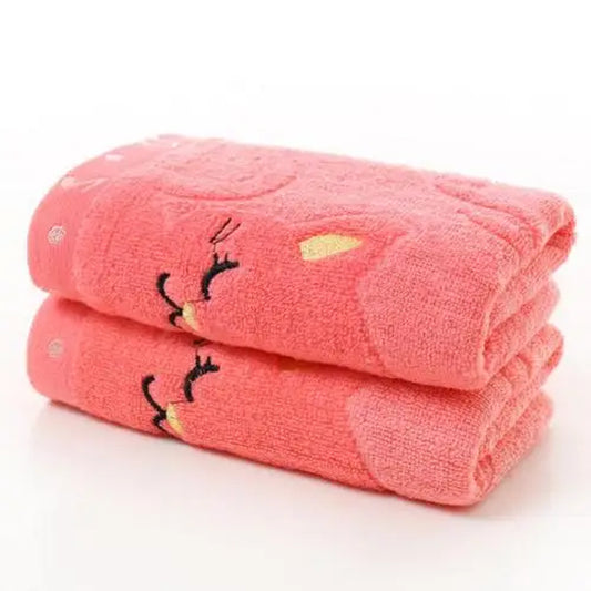 Cute Cat Musical Note Child Soft Towel Water Absorbing for Home Bathing Shower Household Towel Children'S Cartoon Bath Towel